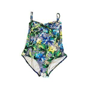 Jets - By Jessika Allen Floral Print One Piece Swim Suit - 10